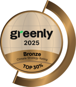 Médaille Greenly 2025 – Bronze, Climate Strategy Rating, Top 30 %